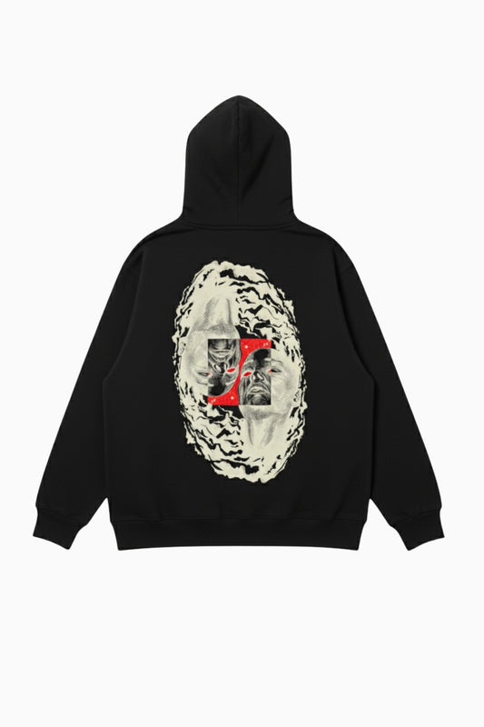 Moletom preto Dualidades da FBRC Studios